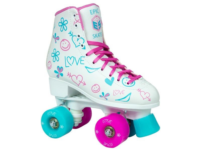 Epic Skates Frost Quad Roller Skates, White, Kids Size 3 - Image 2